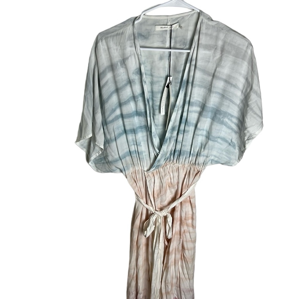 Mustard Seed Lightweight Kimono Tie Dye Ombre High Low Dress Women Size S